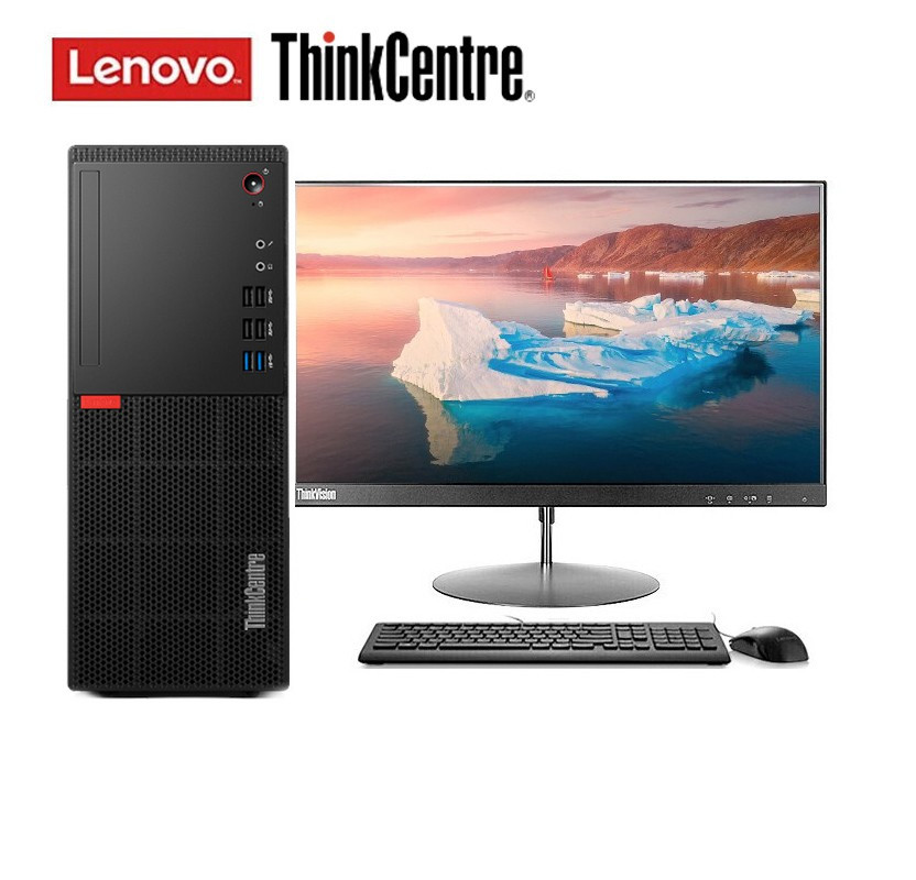 联想电脑联想 ThinkCentre E76P 商用台式机电脑 I5-9400 8G 1T 2G独显( HDMI+DVI+VGA)W10 串并口 含23.8寸显示器