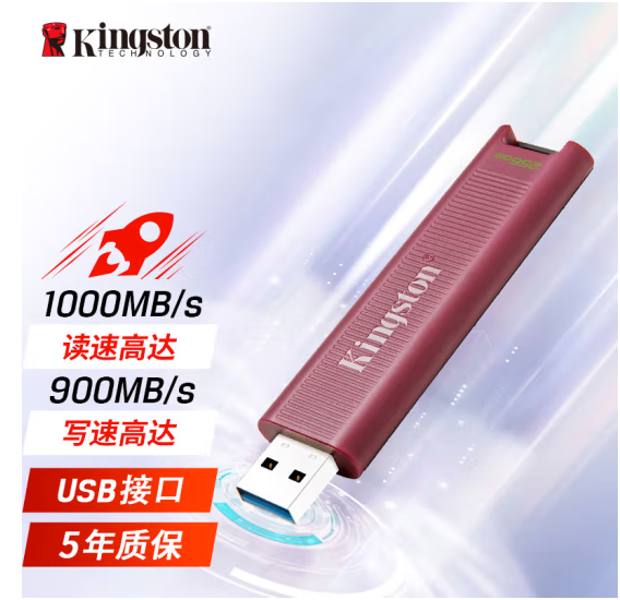 金士顿（Kingston）512GB USB3.2 Type-A 超极速固态U盘
