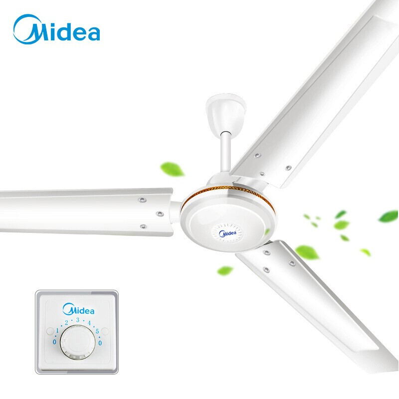 美的（Midea） FC120-BA 吊扇 48寸风扇 三叶 55W 3档 白色